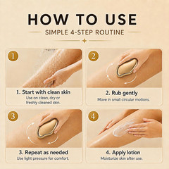 Crystal Hair Eraser for Women and Men, Gentle Exfoliating Hair Removal Tool, Reu