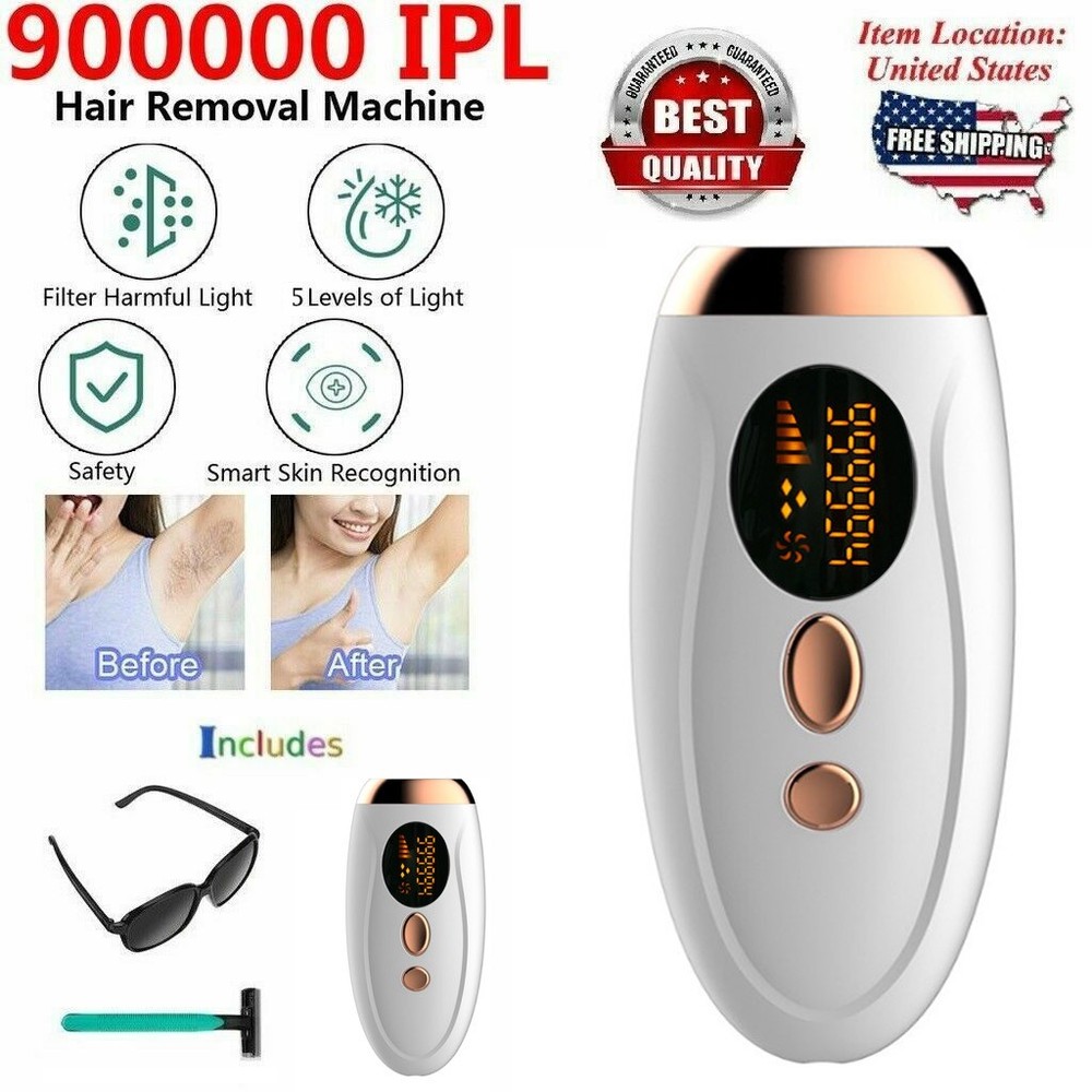 IPL Hair Removal Laser Permanent Body epilator Painless Device 999,999 Flashes