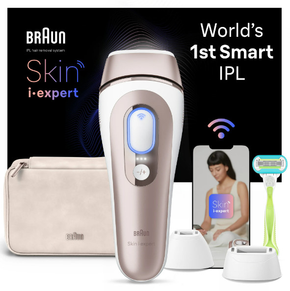 Braun IPL Skin iexpert, at Home Hair Removal, with App, Vanity Case, Venus