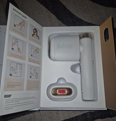 BoSidin IPL Hair Removal Device White Gold for Legs Arms Face with Sunglasses