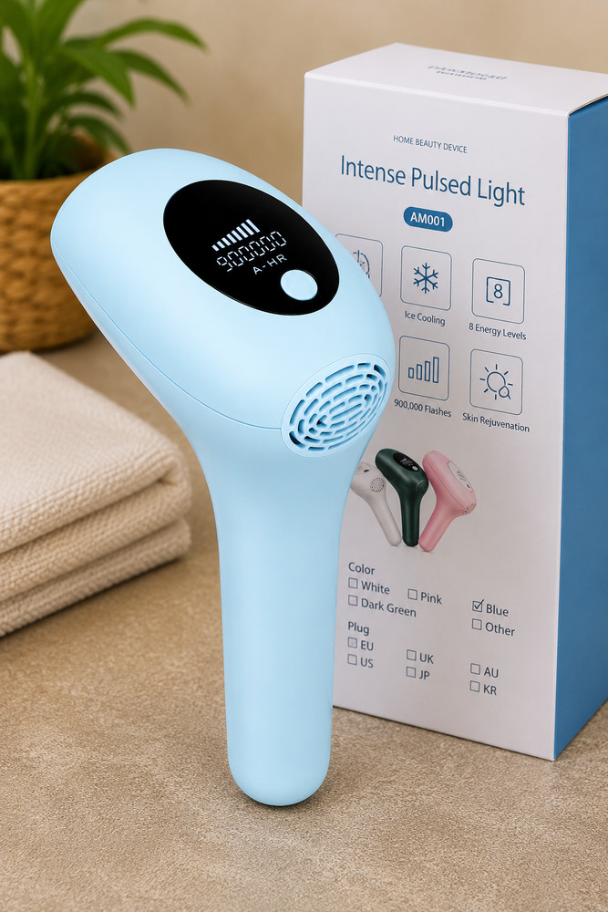 IPL Laser Hair Removal Device 900000 Flashes Ice Cooling 8 Level Epilator