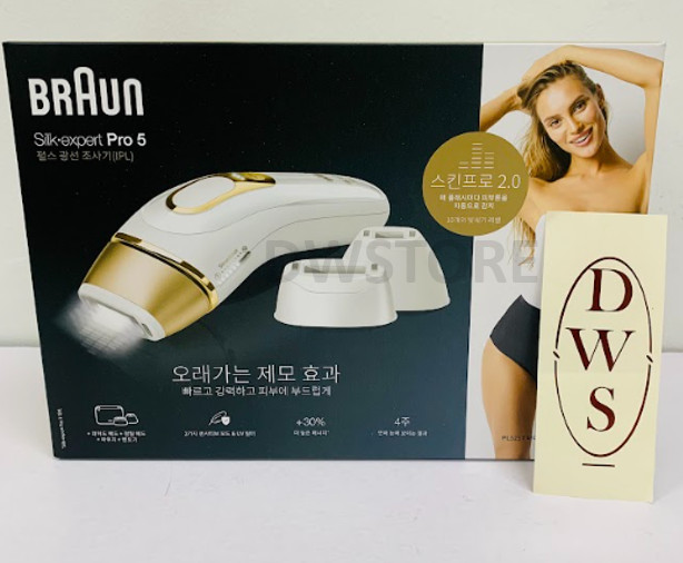Braun Silk-expert Pro 5 PL5257 IPL Hair Removal System White & Gold with Pouch