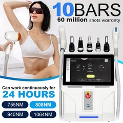 2 In 1 808nm Diode Laser Hair Removal & Pico Laser Tattoo removal Machine 10bar
