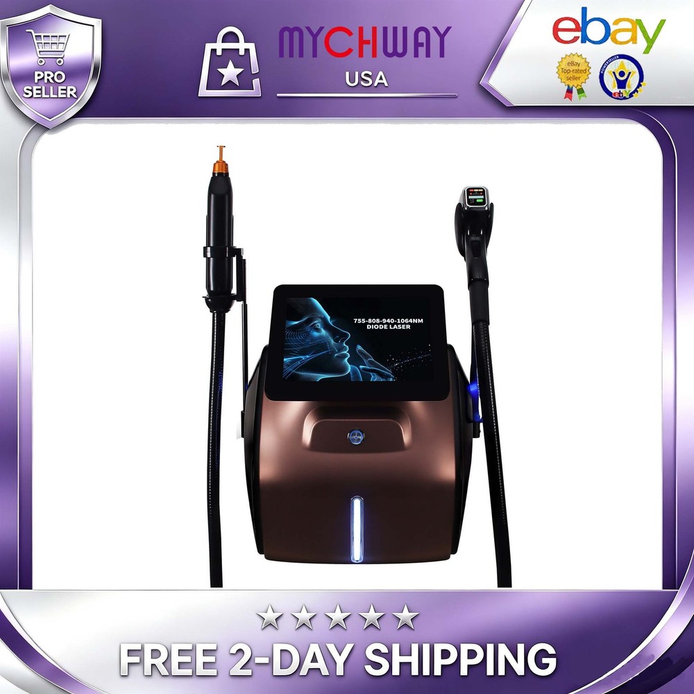 755 808 1064 Diode Laser Permanent Hair Removal Picosecond Nd Yag Tattoo Removal