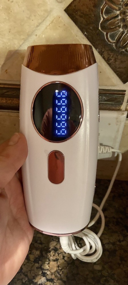 Permanent hair removal For Men & Women 999,999 Flashes Rose Gold/White-No Box.