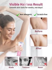 Glabrouse Skin Epilator, Glamorous Epilator for Face, Pink