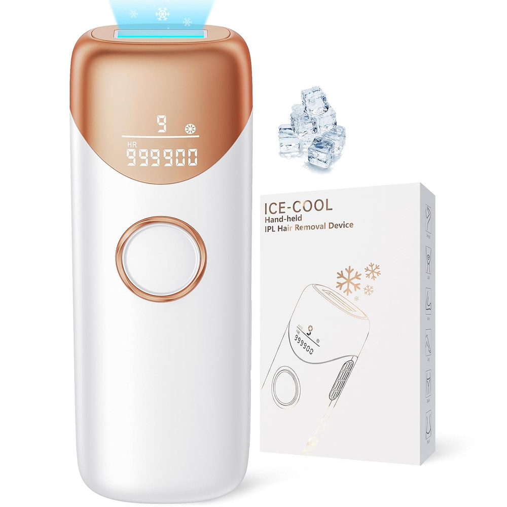 Laser Hair Removal IPL Hair Removal Device with 5℃ Ice Cooling, 3 in 1 Painless