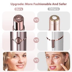 Facial Hair Removal for Women, Rechargeable Painless Gold, Gold
