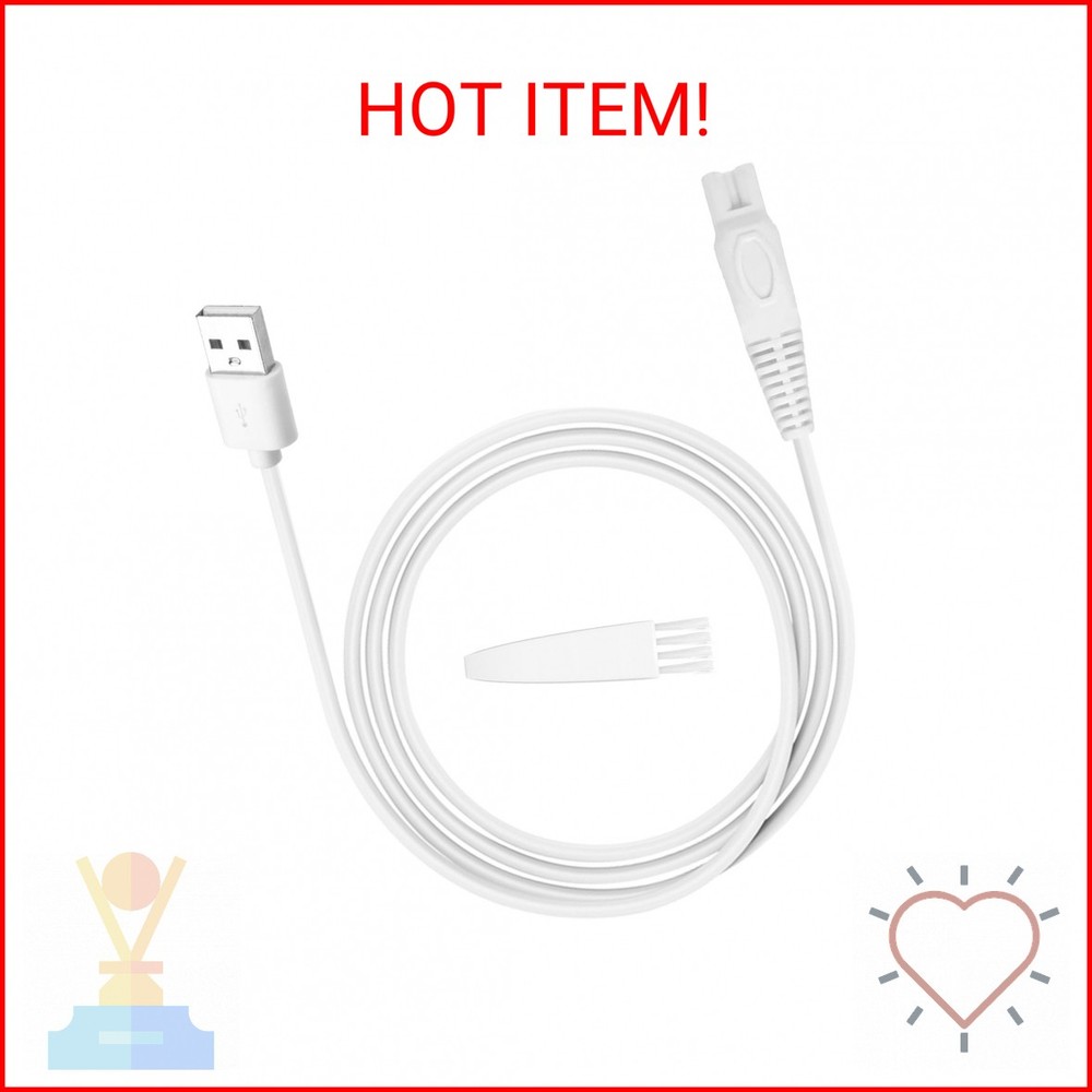 uijino 5V Charger Compatible with Akunbem Women Electric Shaver, USB Charging Ca