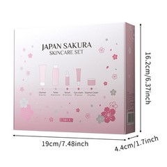 Skincare Gift Set Sakura Skin Care Travel Kit with Cleanser, Toner, 50g