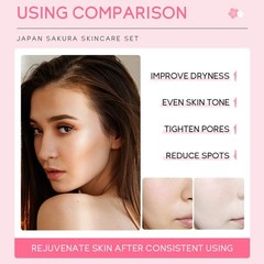 Skincare Gift Set Sakura Skin Care Travel Kit with Cleanser, Toner, 50g