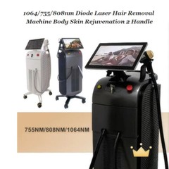 110V Diode Laser Hair Removal Machine Body Legs Skin Rejuvenation 1064 755 808nm