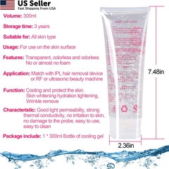 300ML Cooling Gel for Laser Hair Removal Device and 300 milliliters, 1 Pack
