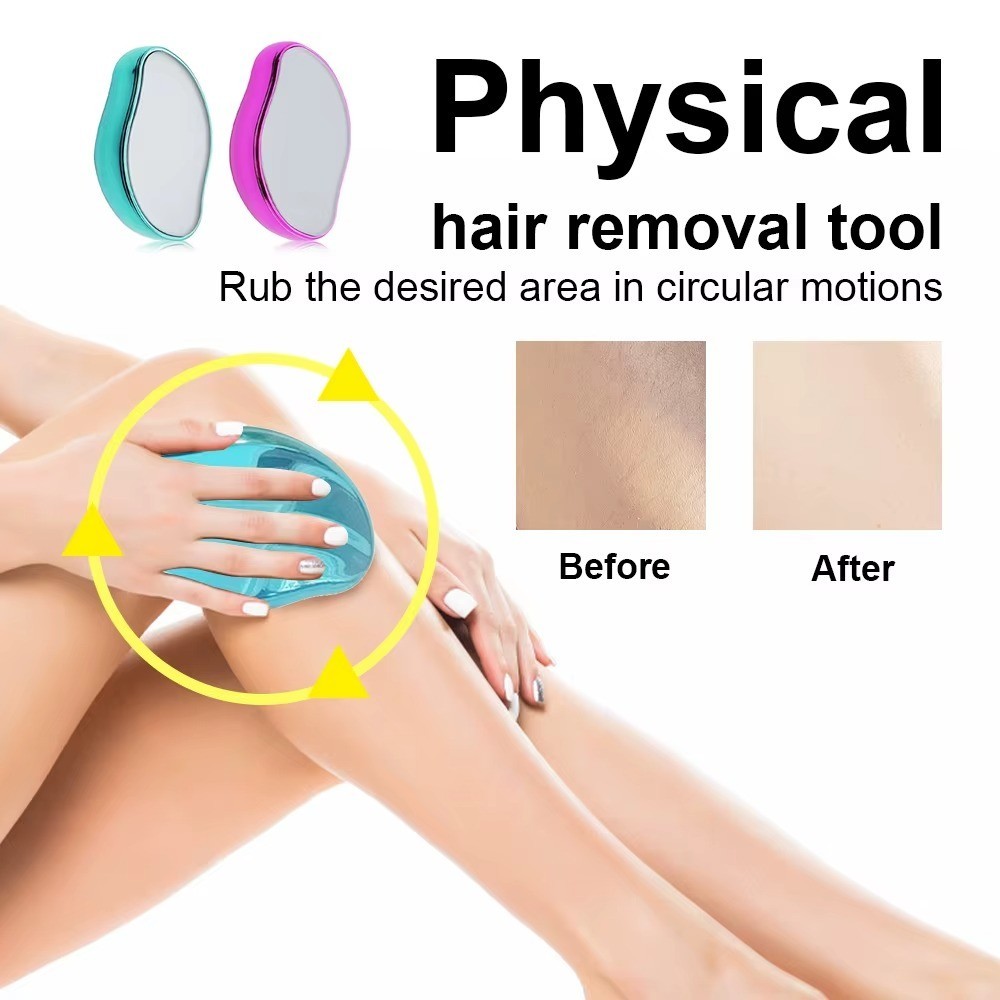 Crystal Hair Eraser Painless Hair Remover Tool for Legs Arms Body Exfoliator