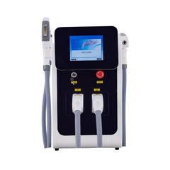 3-in-1 OPT beauty device, laser hair removal, tattoo removal, skin rejuvenation.