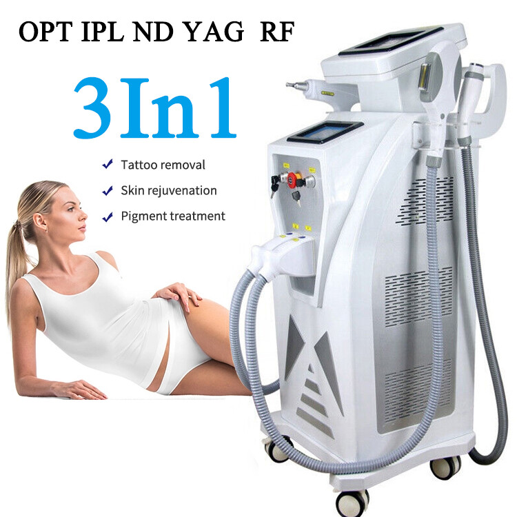3in1 OPT IPL ND YAG Laser TATTOO REMOVAL HAIR REMOVAL RF Skin Whitening Machine