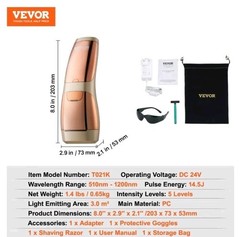 VEVOR IPL At Home Hair Removal 5 Level Sapphire Ice Cooling System Smart Sensing