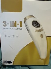 3-In-1 Hair removal device (white/gold) New, never used