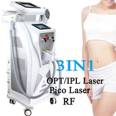 3IN1 OPT IPL Laser Hair Removal Machine Nd Yag Tattoo Remover RF Skin Tightening