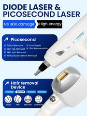 2-In-1 Diode Hair Removal Picosecond ND-YAG Laser Tattoo Removal Machine