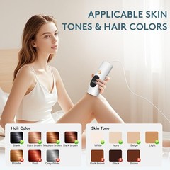 Dispositivo de depilación IPL con enfriamiento por hielo sin dolor – Blanco, NEW