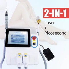 2in1 808 Diode Laser Hair & Picosecond Tattoo Removal Machine Yag 755 808 1064