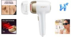 Long-Lasting IPL Hair Removal System for Face & Body – Painless, Corded Use