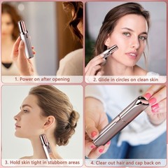 EVIEY Facial Hair Remover for Women – Painless Electric Face Shaver w/ LED