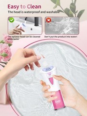Glabrouse Skin Epilator, Glamorous Epilator for Face, Pink